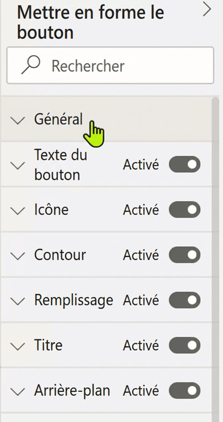 Un bouton peut avoir quatre états