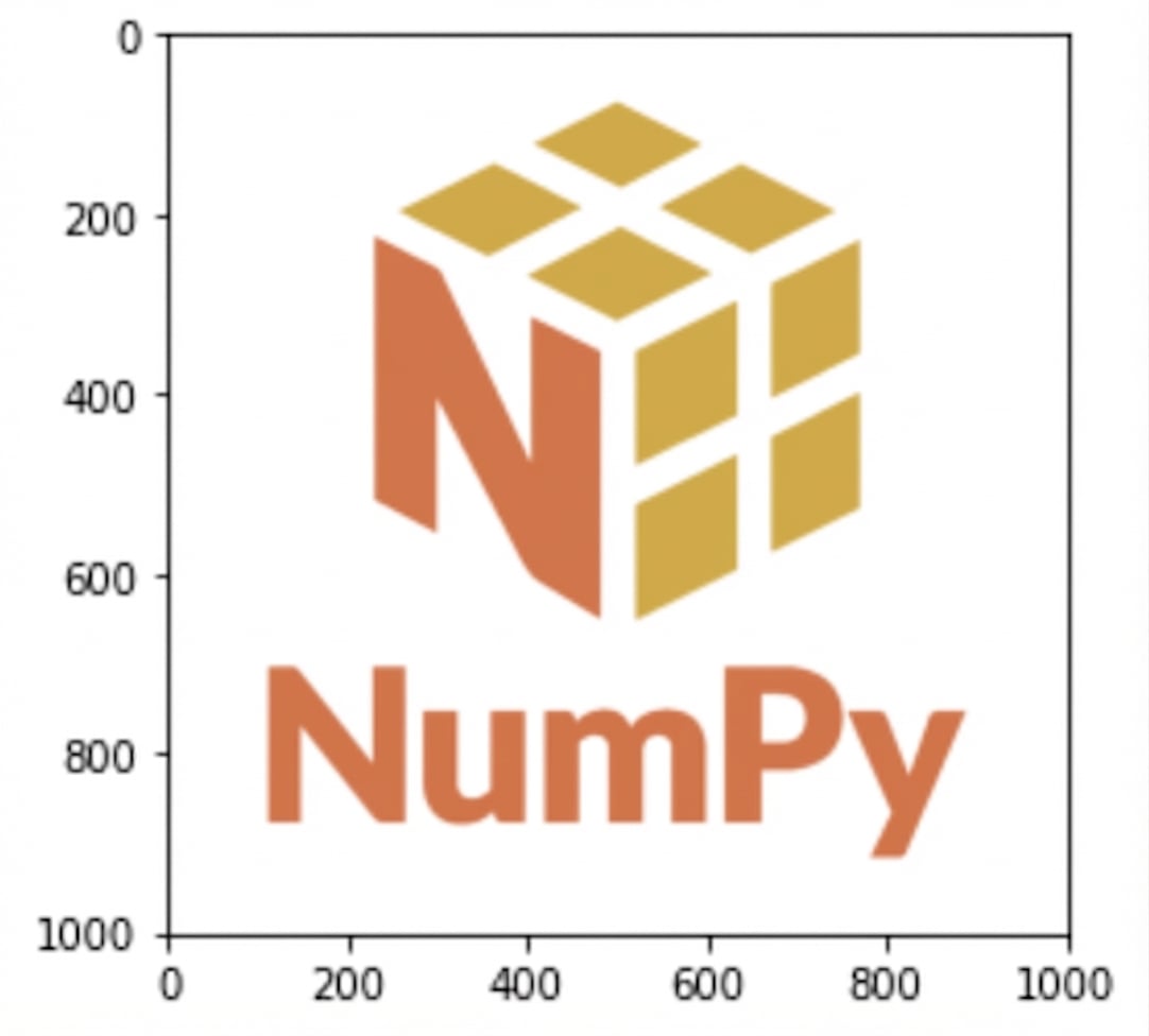 Le logo NumPy avec les valeurs rouge et bleu échangées