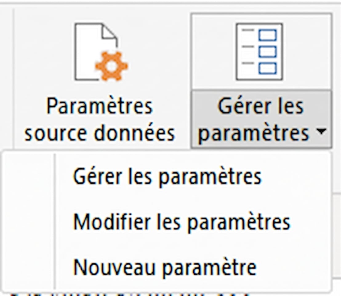Menu Paramètres