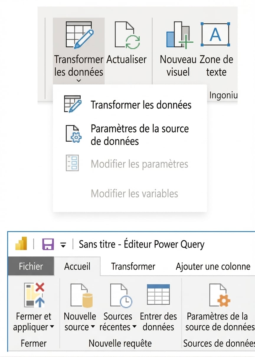 Paramètres des sources de données dans Power BI
