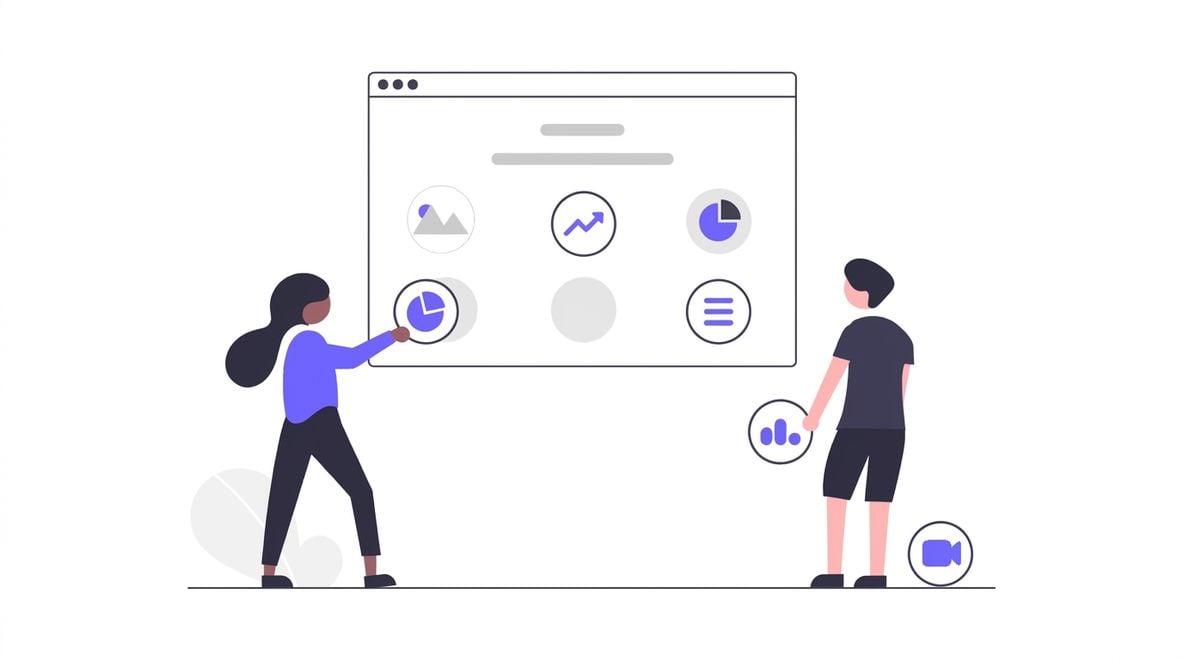 Illustration de deux personnes combinant différents types de données