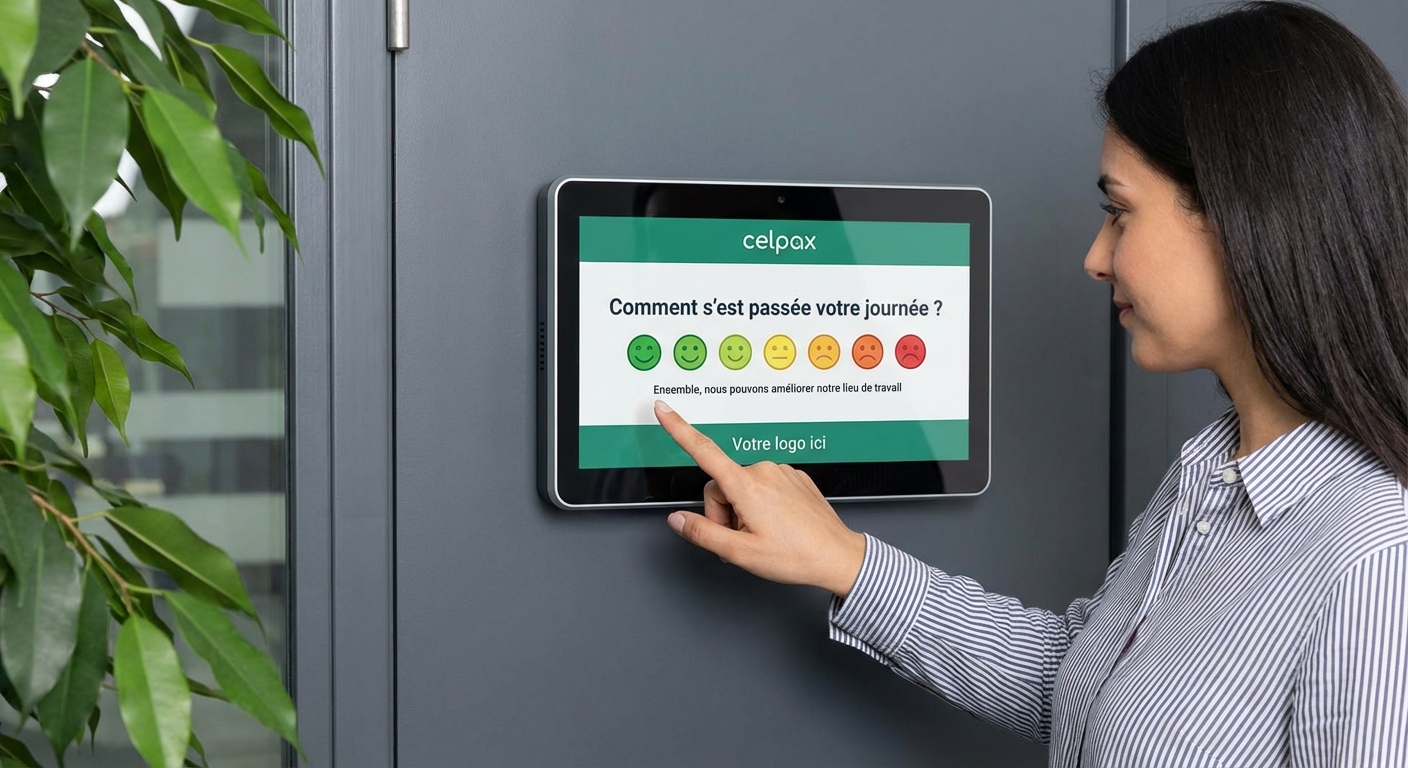 Personne remplissant une enquête de satisfaction.