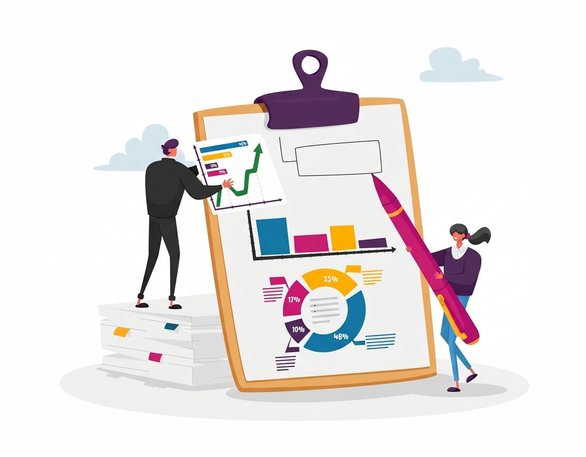 Deux personnes racontant une histoire sur un presse-papiers