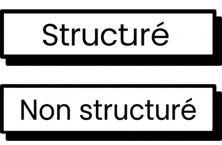 Données non structurées ou structurées