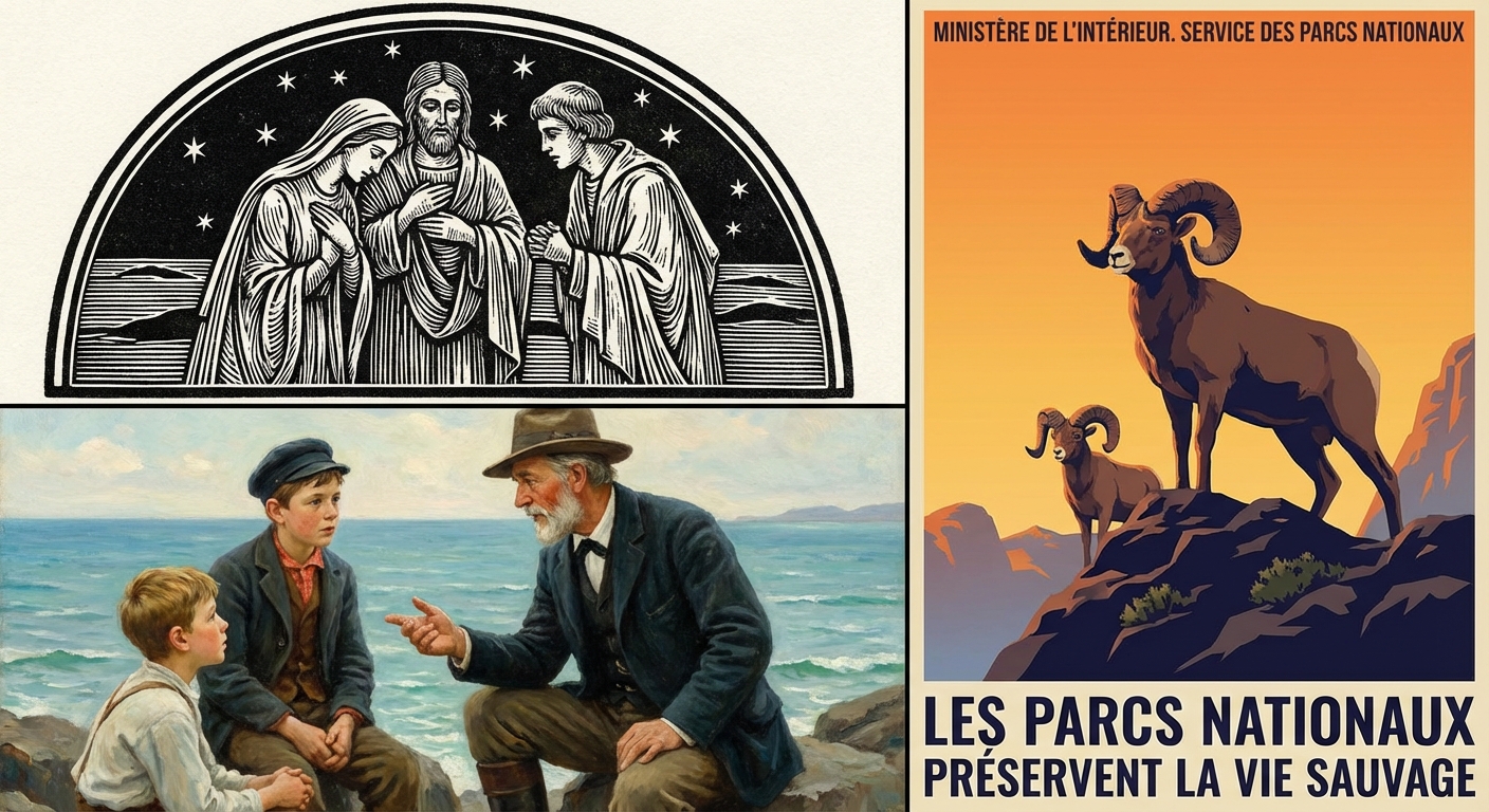 Collage de photos tirées de livres d'histoires