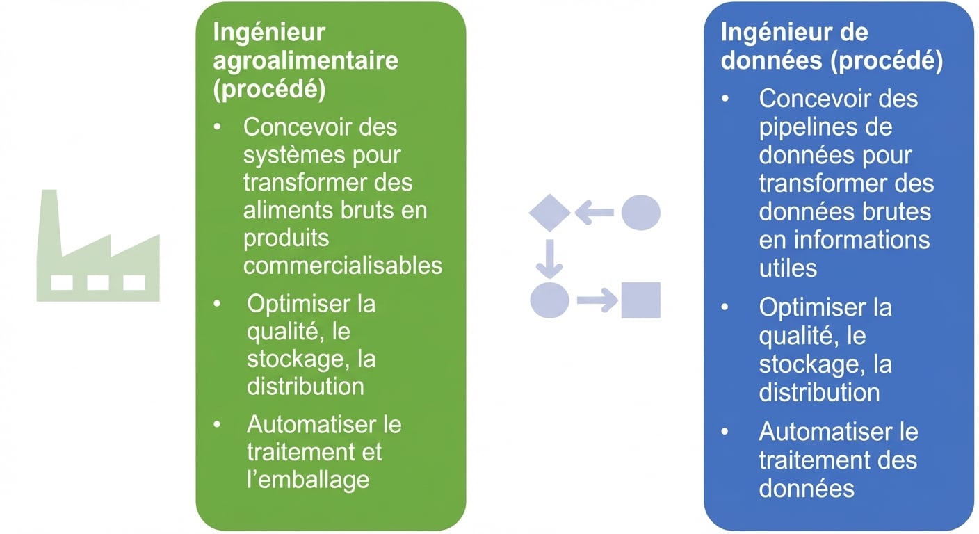 Responsabilités d’un ingénieur en procédés alimentaires et d’un data engineer