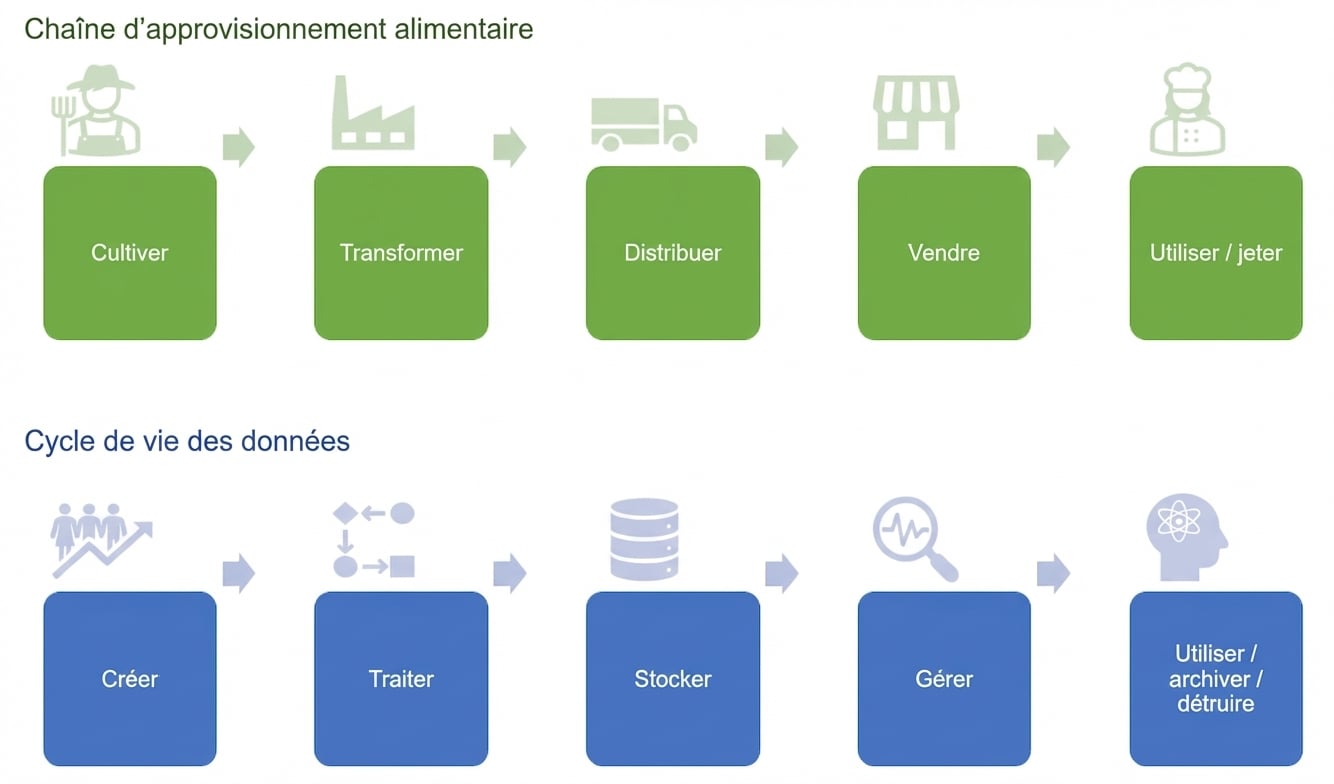 La chaîne d’approvisionnement alimentaire et le cycle de vie des données