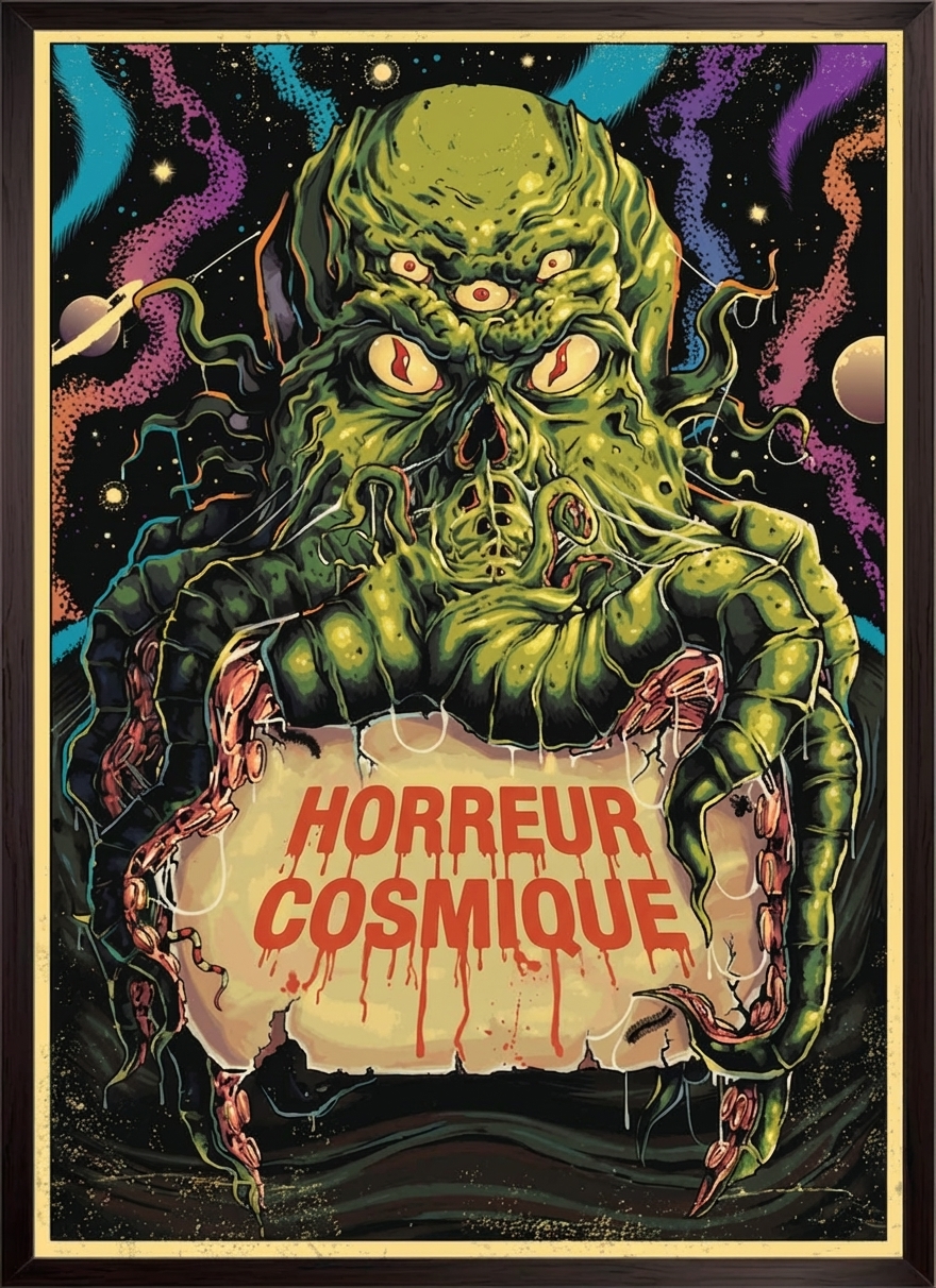 Affiche d’horreur cosmique