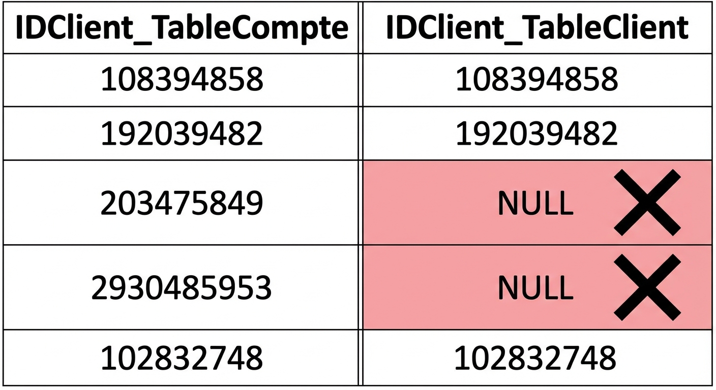 tableau décrivant la règle de qualité des données de cohérence
