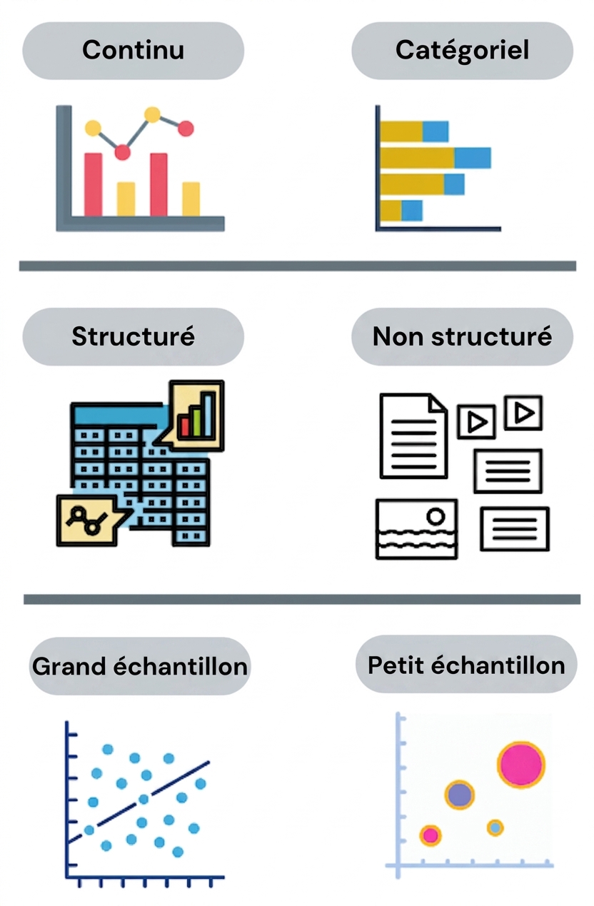 Types et taille de données