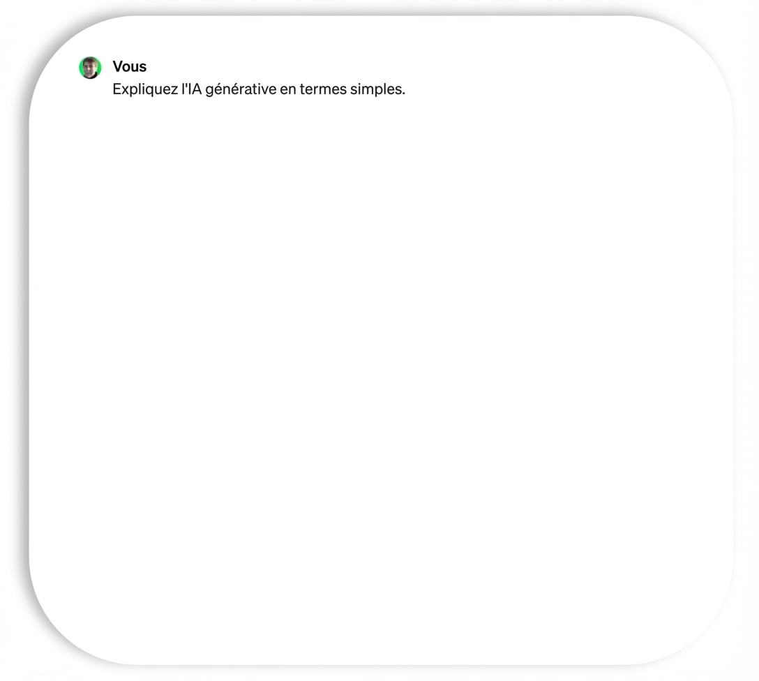 Demander à ChatGPT de résumer l'IA générative en termes simples.