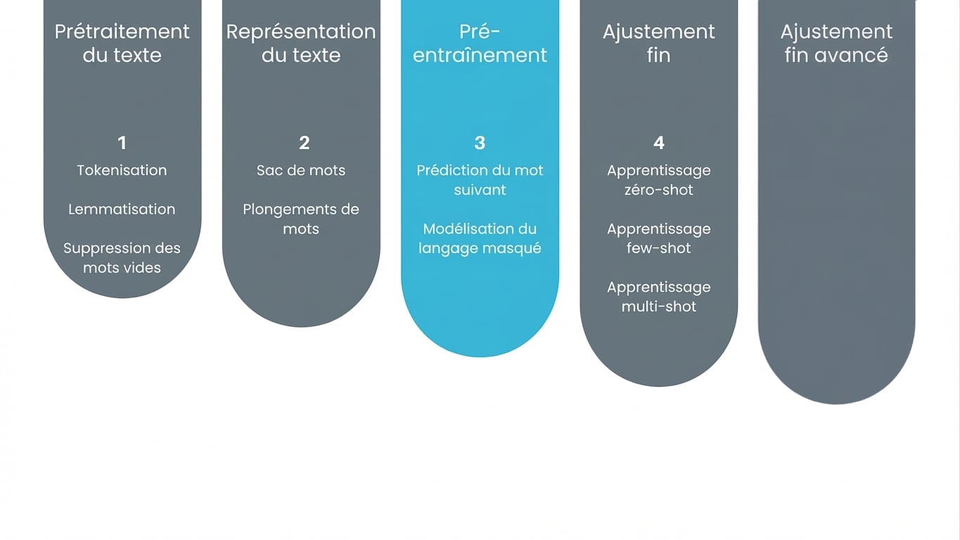 Image illustrant les progrès réalisés au cours du pré-entraînement
