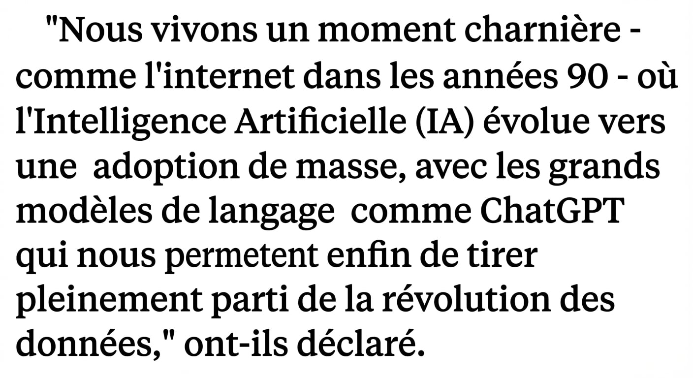 Un titre d'actualité soulignant les progrès réalisés dans le domaine des LLM comme un moment décisif.