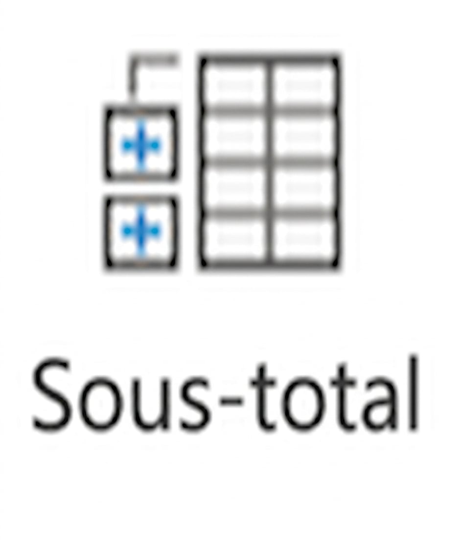 Image du bouton Sous-total disponible dans Excel.