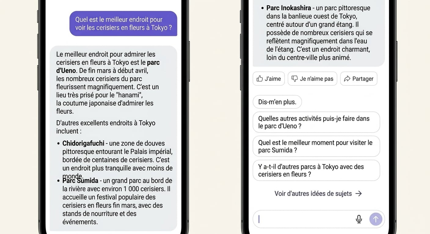 Capture d'écran d'une conversation avec le Chatbot Claude d'Anthropic