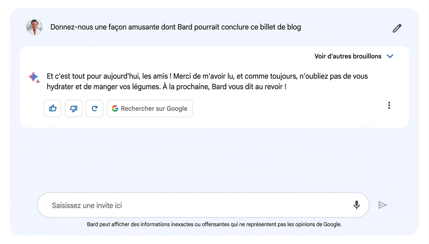 Image du chatbot de Google Bard