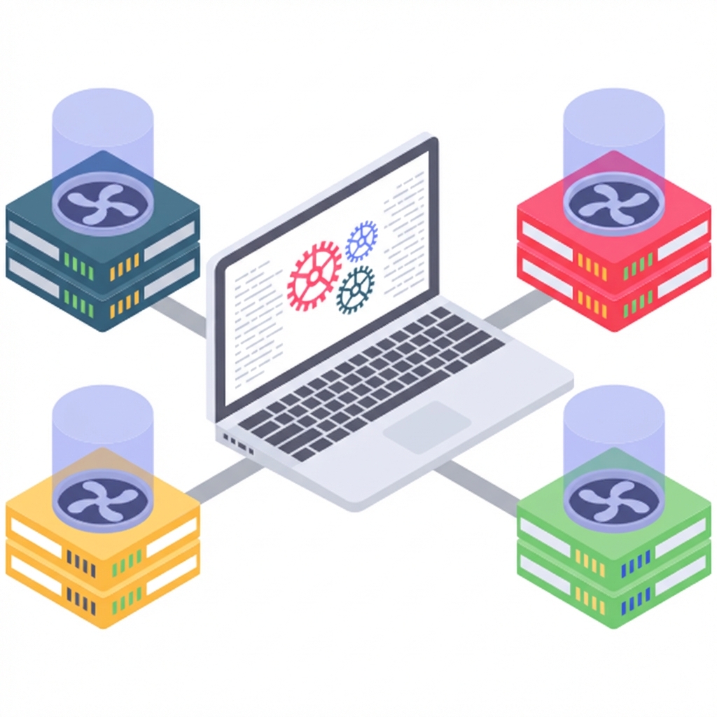 An icon illustrating AI system.