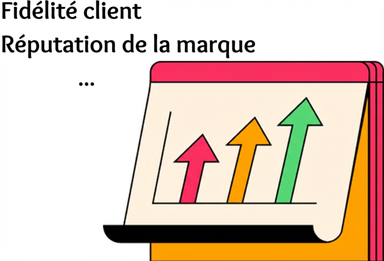 An illustration of customer loyalty and branch reputation tending upwards.