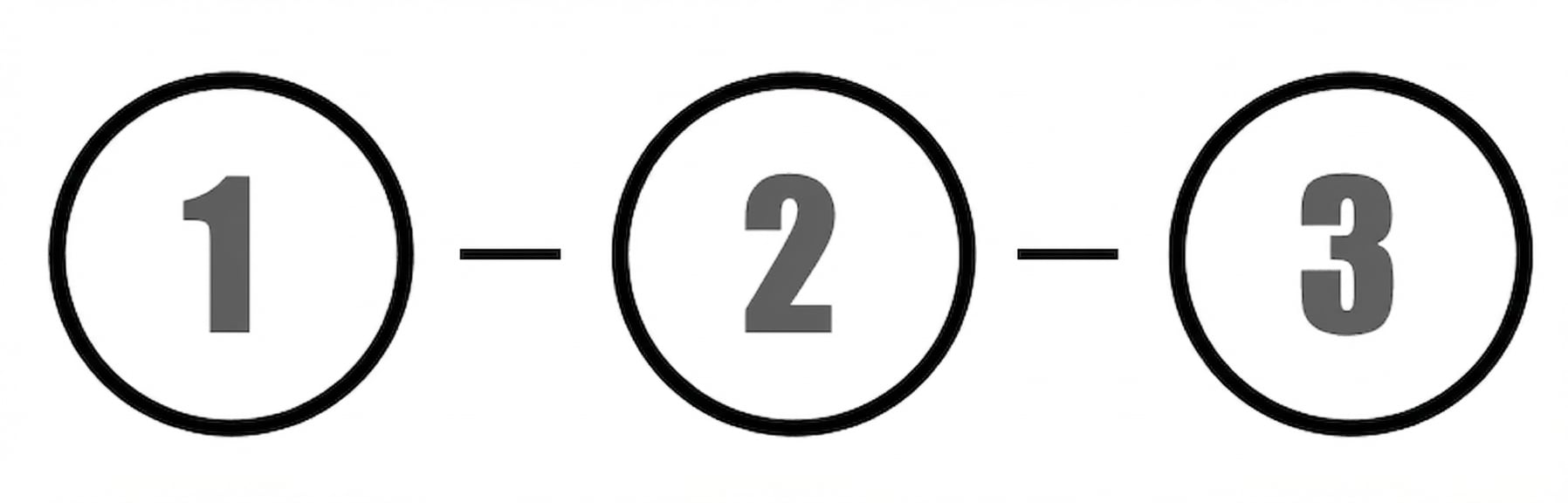 Trois étapes