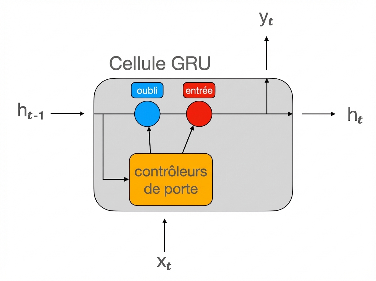 Schéma de la cellule GRU.