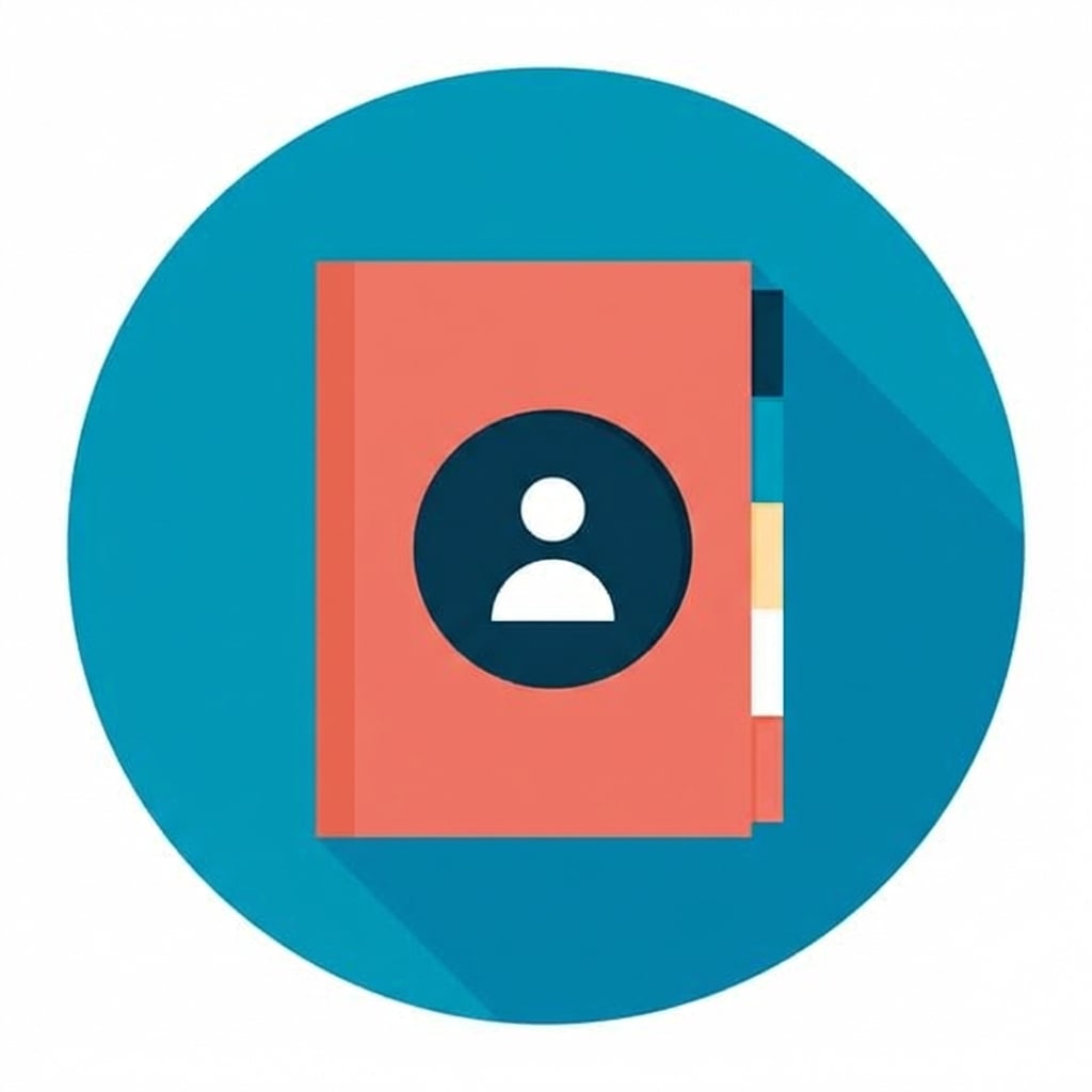 Image caricaturale d'un carnet d'adresses