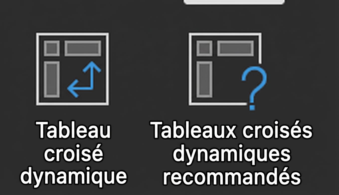 Deux boutons Tableau croisé dynamique dans le menu Insertion d'Excel