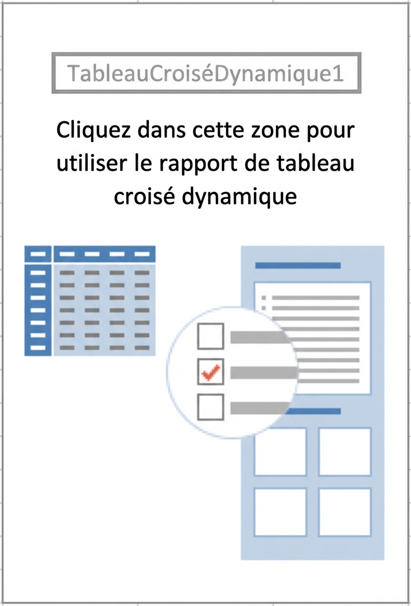 Description du paramètre fictif du tableau croisé dynamique qui informe les utilisateurs sur la manière de créer leur tableau croisé dynamique
