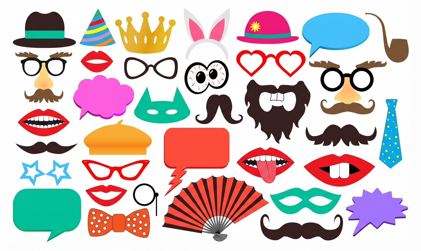 Image showing various masks and disguises to reflect role-playing.