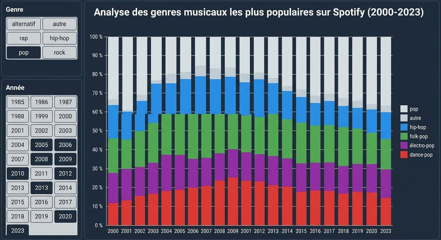 Exemple de tableau de bord Excel