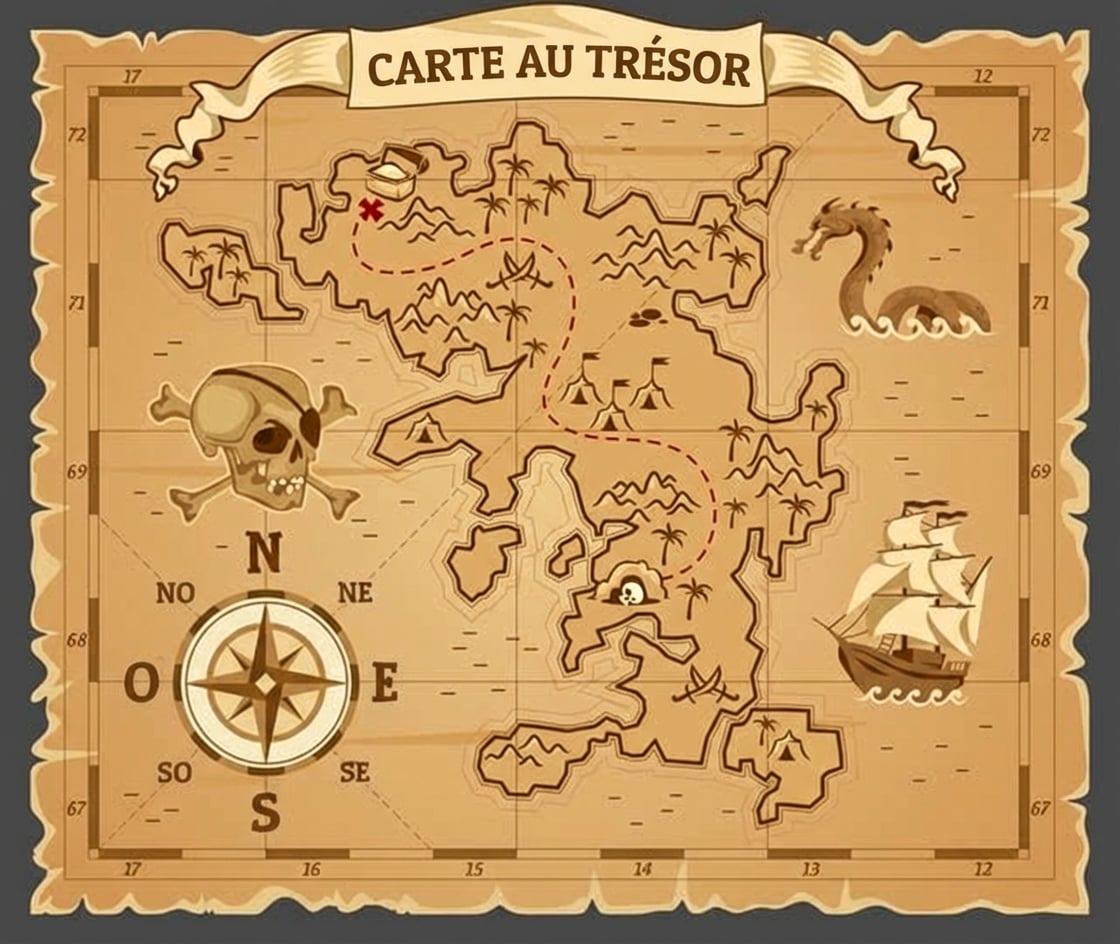Image représentant une carte au trésor