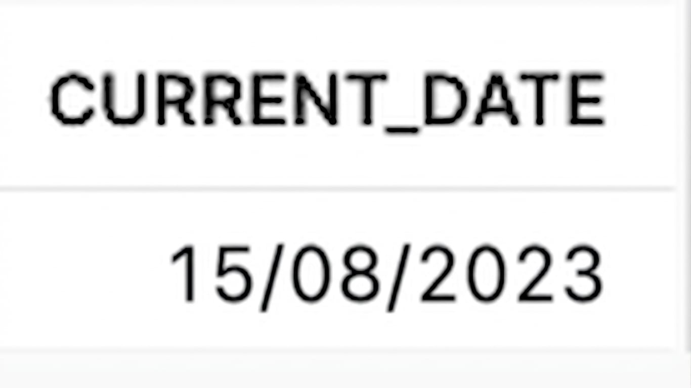 Résultat à la date actuelle