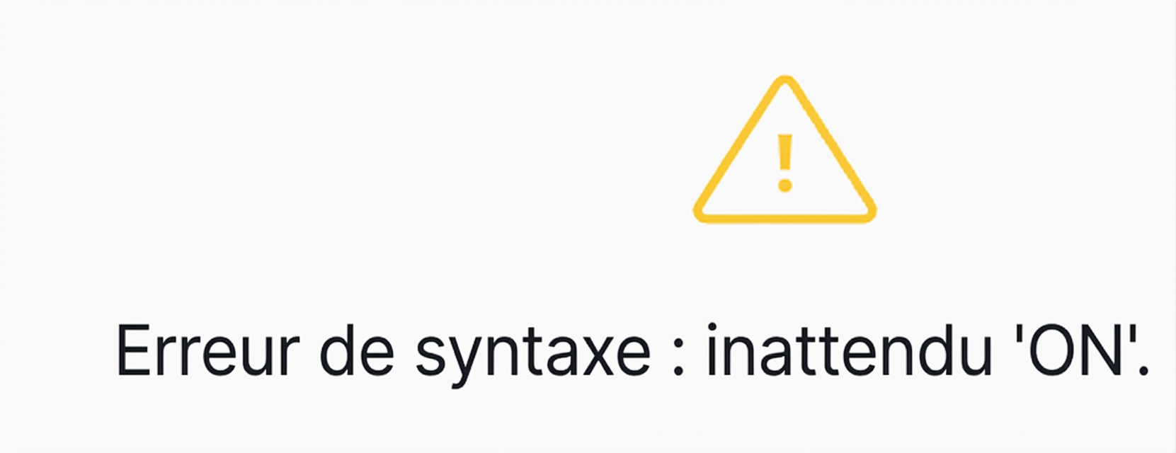 Erreur de syntaxe Image