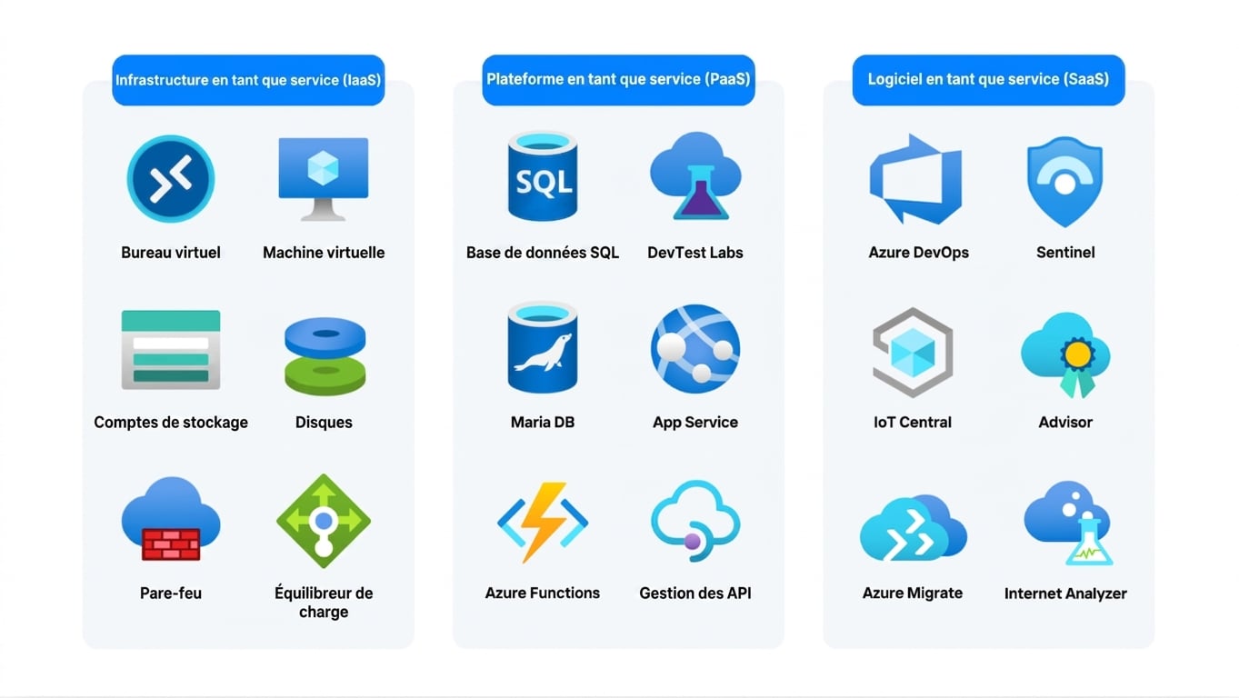 Liste des services par type de service cloud