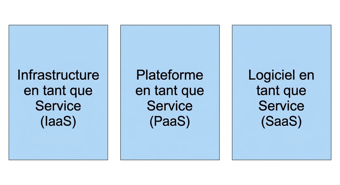 Trois types de services cloud