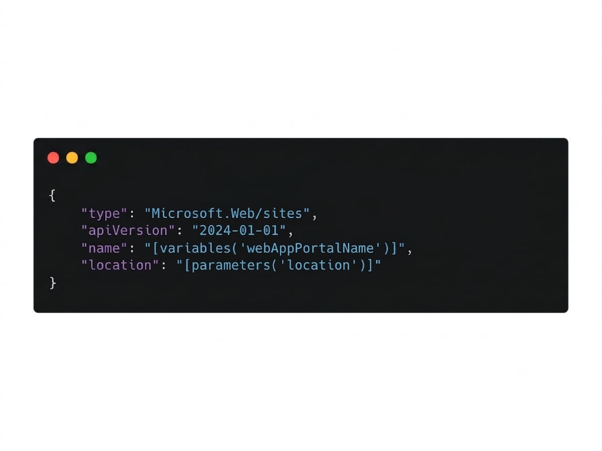 Exemple de format JSON avec quatre propriétés