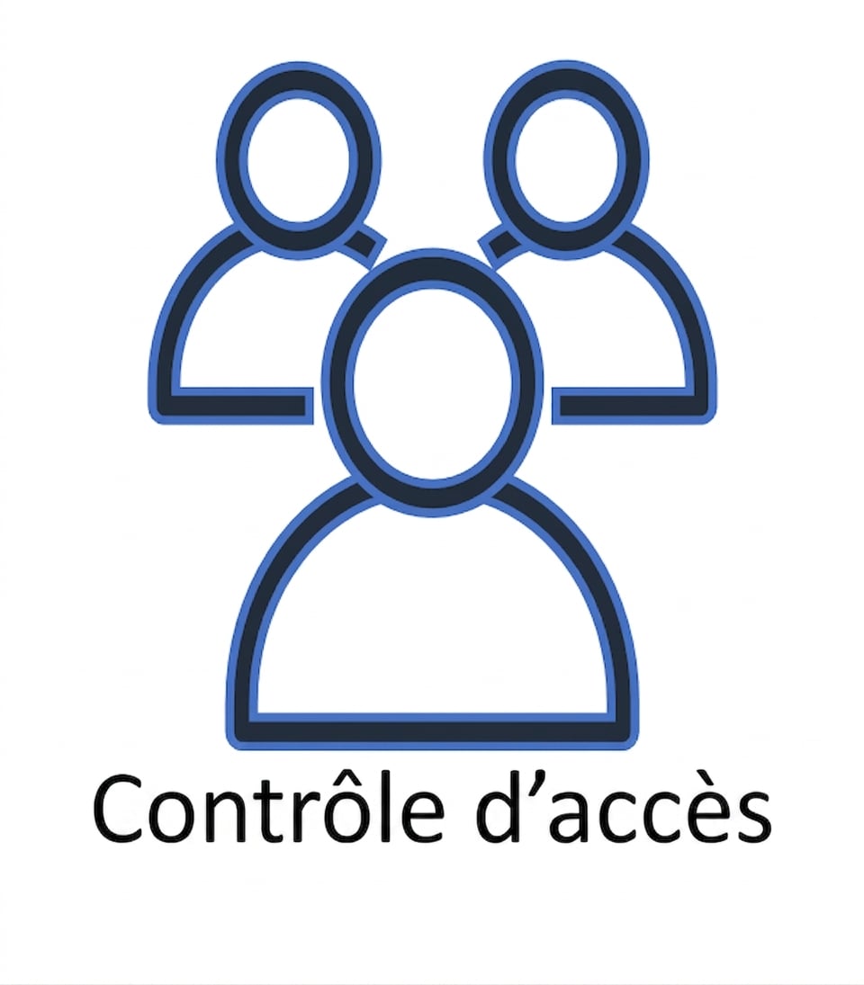 Dessin représentant des personnes stylisées et les mots « access control »
