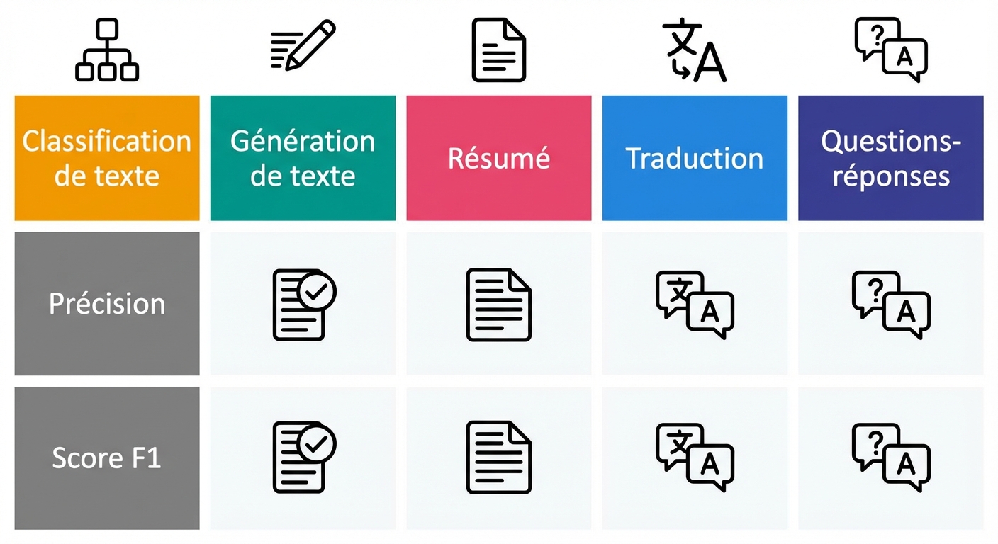 Evaluation metrics for language tasks
