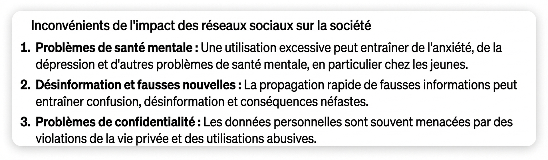 Résultat de l'invite délimitée