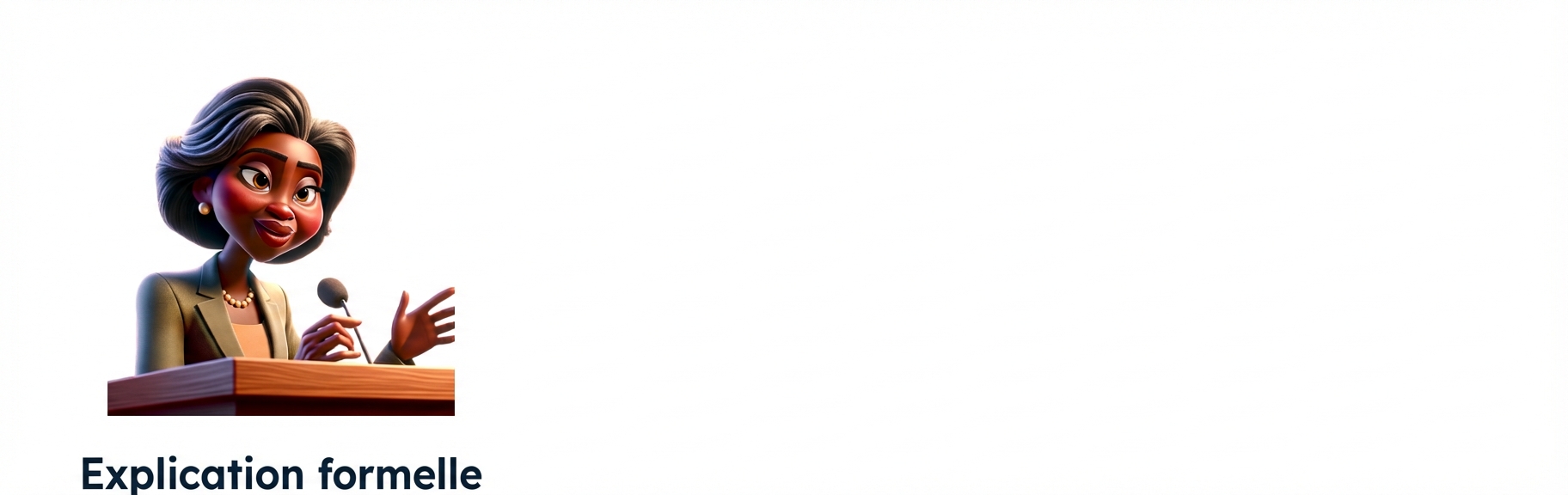 Personne donnant une explication formelle