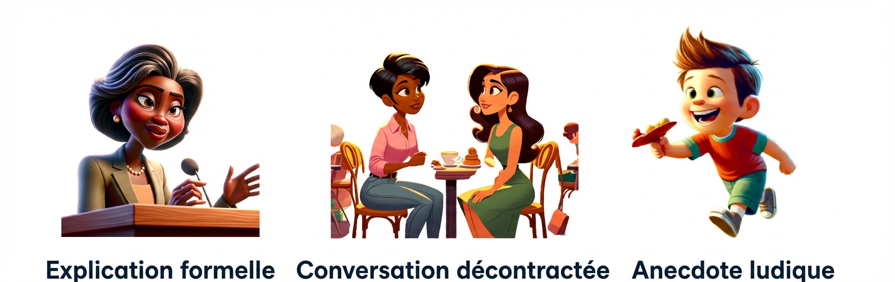 Enfant jouant pour représenter une anecdote ludique