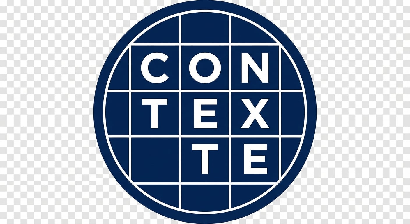 Le mot « context » en lettres individuelles.