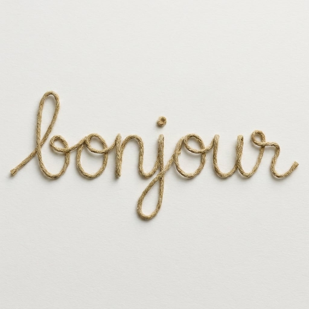 Hello written with string