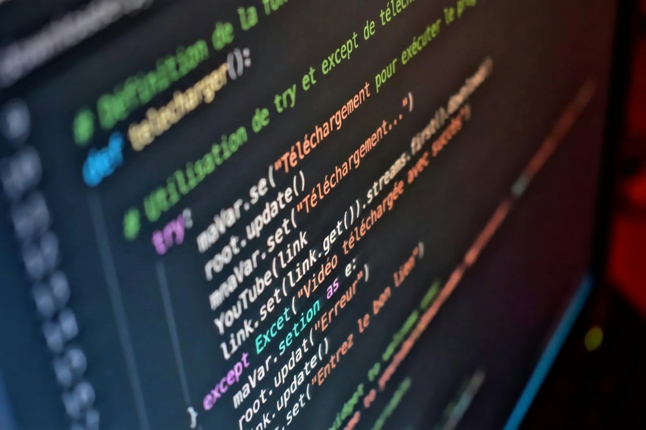 Python code shown on a screen