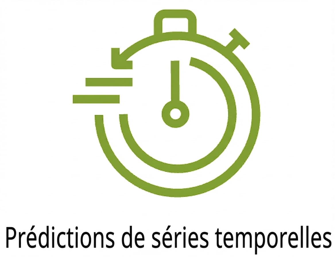 Une icône montrant des prévisions de séries temporelles.