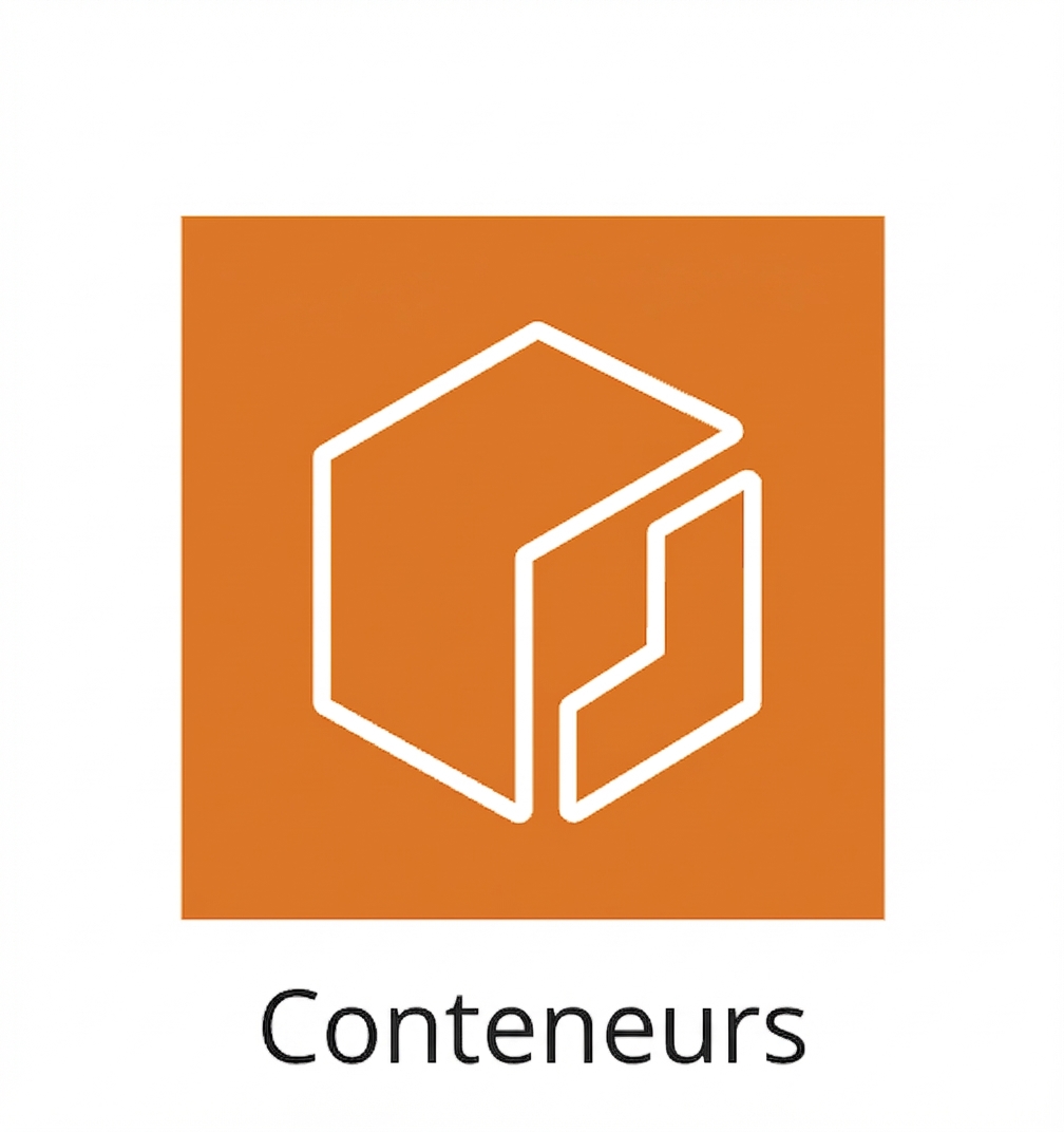 Icône montrant des conteneurs.
