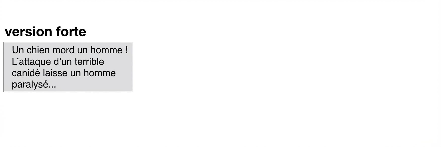 Strong version: Dog bites man! Attack by terrible canine leaves man paralyzed...