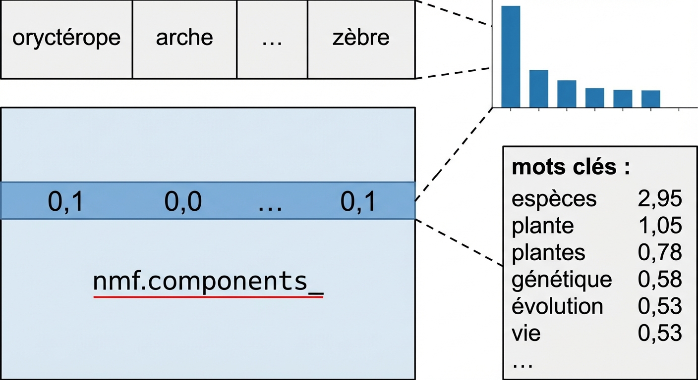 box with top words and values: species 2.95, plant 1.05, plants 0.78, etc.