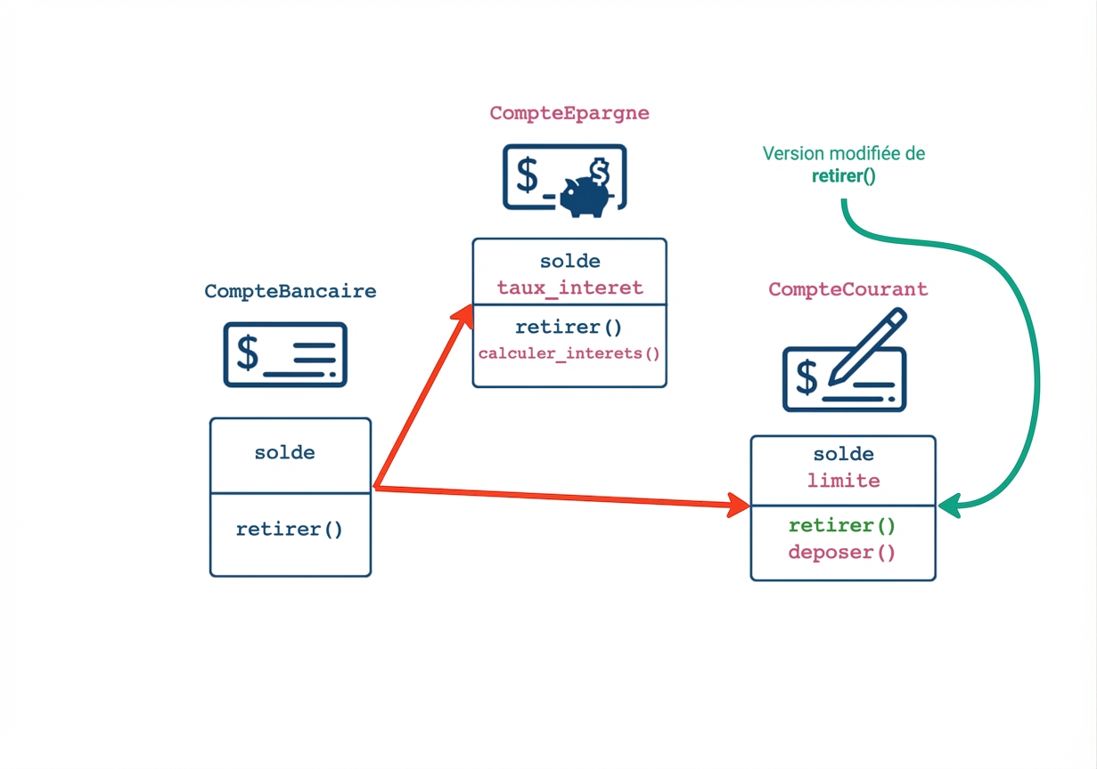CheckingAccount a une méthode withdraw modifiée