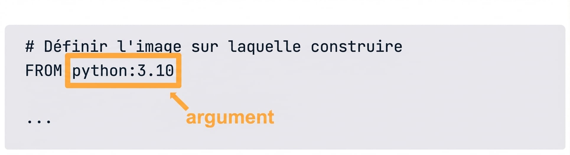 Dockerfile - Argument d'une instruction Docker