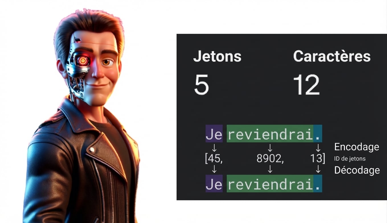 Illustration représentant un homme ressemblant au personnage du film Terminator